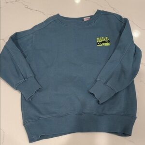 Zara kids Blue Marvel Comics Crewneck Sweatshirt